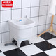 Rongjie automatic drain household large wash mop pool without dirty hands ceramic balcony desk control small bathroom square mop pool height No. 107 (length 42 width 38) + desk control anti-blocking