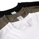 300 g de coton pur T-shirt à manches longues américaines lourdes pour les hommes et les femmes Lyer intérieur de base de base de couleur unie de base de base blanc à manches longues à manches longues 300g lourde suggère 90-120jin [Jin est égal à 0,5 kg]