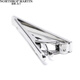 North Martin High-End-Krawatte Clip Herren Business Anzug Bräutigam Hochzeit einfaches Shirt Clip Silber
