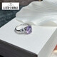 Guran 2.0 carat amethyst ring women's natural colored gemstone jewelry gemstone 925 silver inlaid No. 13