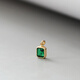 Nanzhi exquisite Korean pure 14K gold pendant female personalized square emerald inlaid K gold clavicle chain pendant separate movable circle pendant without chain 14K gold