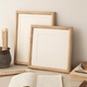Ronghuashi Calligraphy photo frame blank calligraphy frame frame DIY handwritten calligraphy brush calligraphy decorative frame empty frame table A4 wood color frame [21*29.7cm] with jam paper