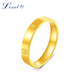 Lossot birthday gift for girlfriend pure gold 999 meter gold ring female 5G hard gold closed solid ring ring