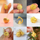 Jianying silk four-leaf clover pendant for women, niche light luxury design, 18K gold fortune pendant, does not include chain, small waist (comes with exquisite gift box)