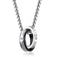 MZMZ platinum necklace men's pt950 platinum trendy double ring pendant for boyfriend birthday gift Valentine's Day light luxury model-fashionable double ring necklace