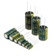Direct plug high frequency aluminum electrolytic capacitor 10/16V/25/35/100/50v10uf22/470/1000 16v22000uf 18*40 green gold high frequency 2 pcs