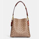蔻驰（COACH）23新款 Willow 系列水桶包中号女士时尚气质单肩手提包可斜跨 C3890 Brass/Tan Rust