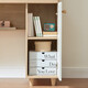 Lin's home desk bookcase integrated modern simple computer desk desk study desk bookshelf writing desk chair set JV6V [log wood color + white] JV6V-A desk