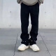 
7 high-quality American retro washing jeans men's loose high street straight hiphop design and handsome versatile pants SXNZ-7029 black L