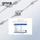Grace GirlPT950 platinum four-leaf clover bracelet for women with moissanite high-quality gift for girlfriend on Valentine's Day and anniversary birthday platinum moissanite bracelet light luxury gift box