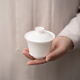 Su's Ceramic Travel Tea Set Chinese White Mutton Fat Jade Convenient Tea Set Quick Cup Set