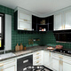
XMSJ Kitchen Restaurant Hotpot Shop Green Yellow Orange Red Square Mosaic Tiles Nine Grid Colorful Ceramic Grid Wall Tiles Orange 97 9717M 3030