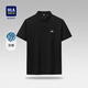 Heilan House (HLA) men's short-sleeved polo shirt 25 summer cool antibacterial casual business lapel high-end top men's short-sleeved summer dress black D6 M 170/88A recommended 63-68kg