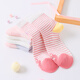 LangSha children's socks girls summer mesh mid-calf cotton socks high elastic breathable rabbit flower student socks medium and large children's socks