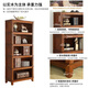 Grine American Massivholz Bücherregal kostenlose Kombination aus raumhohe Wand Einfaches Wohnzimmer Büro Europäische Bücherregalregal Vierschicht Bücherregal Height 1479 mm (tiefe Kirschfarbe) 1000*380 (Länge*Breite)