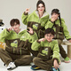 Junge Menschen lieben Worte, Eltern-Kind-Pyjamas, Herbst- und Winterkorallen-Samt Langarm, Herrengröße, dreifache Familie, Familien-Cartoon-Heimbekleidungsanzug, YPF3895 Dinosaurier, Kinder 12 (115-125 50 Jin [Jin entspricht ca. 0,5 kg]))