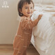 Guaiqixiong newborn clothes cute baby jumpsuit super cute spring and autumn men and women baby pure cotton trouser crawling clothes pajamas
