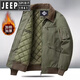 Jeep Spirit Jeep Baumwolle Kleidung Herren Winter neuer Jacke Baumwolle Kleidung Lambmere Arbeitskleidung Herrenpelzkragen warm verdickte Männerkleidung 9227 Camel XL Empfohlen 136-155Jin [Jin ist 0,5 kg]