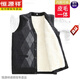 Hengyuanxiang middle-aged and elderly wool vest men's autumn and winter fur all-in-one warm vest real sheepskin vest dad thickened cotton vest dark gray 110 recommended 85-105 Jin Jin equals 0.5 kg