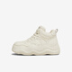 Best 2025 spring new fashionable sports high-top shoes plus fleece warm women's casual shoes X1591AD5 beige 40