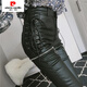 Pierre Cardin Internet Celebridades Pantalones para mujeres Femeninos Autumnia e invierno Estilo coreano Correa apretada Zipper más Pantalones de cuero Velvet Leggings de cintura Alta Penche Pencil PIEL PIELO/Pantalones de cuero Pantalones de cuero [Estilo 9928] Además de Velvet M [95-105Jin [Jin equivale a 0.5 kg]] El código de la tarjeta