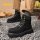 Jeep Big Big Yellow Bots Fashion Fashion Trendy British Martin Boots Lace-Up High Top Casual Men's Desert Boots Black 41