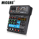 MICGRS professional 4-way mixer computer recording small home KTV singing video conference live radio karaoke USB sound card Bluetooth 8-way U disk balanced reverb wireless microphone NA4