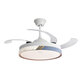 
Opp LED fan light ceiling fan light bedroom light frequency conversion living room fan light invisible silent restaurant chandelier 42 inch 6623 voice control + remote control three colors
