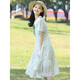 Vestido de verano de Baldauren Girls 'Summer 7-15 años Floral Princess Dress Girls Girls Junior High School Student's Relling Women's Cinturón Floral Floral-170 Tamaño [155-165 cm]