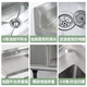 Commercial stainless steel sink with stand kitchen single and double sinks for washing dishes and vegetables wash basin with platform canteen extra thick 120*60*80 single sink left platform