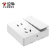 BULL switch socket wall power panel exposed wiring large panel household wall socket G59 series glossy white five holes + one open single control
