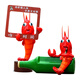 Kangxinya Simulation Sculpture Cartoon Crayfish Fiberglass Animal Model Store Food Stall Hotel Decoration Seafood Ornaments Beer Crayfish 1 Dingjin