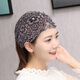 Qumeisi's new plum blossom hollow hairband Douyin Internet celebrity wide-brimmed pressed hair non-slip white hair cover headband women's headwear headband hairband single row diamond-coffee