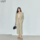 LILY Song Qian's same style autumn new women's style high-end commuting design simple suit jacket 322 gray green M