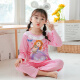 Qiaojiadi children's pajama girl spring and autumn long girl baby child princess Aisha home clothes set Sophia long set 854# Lan Aisha 100 size 8 height 90-CM