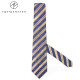 
T/Twenties men's mulberry silk silk wide tie men's business formal wear professional interview brand hand-made blue striped twill tie AS2687 purple arrow 9.5CM wide