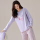 Modal new pajamas for women in spring and autumn pure cotton long-sleeved casual pullover for outdoor autumn and winter home clothing set Y679 M