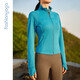 Fansheng Yoga Running Fitness Clothing für Frauen Schlankes, mit langärmeleres, langärmelige, nackte elastische Sportjacke Jacke Strickjacke FC12858 Nude White S