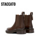 Las nuevas botas de Chelsea de estilo de invierno de Sigatu Boots de chelsea Boots de tacón grueso botas de moda para mujeres D9930DD3 Pine Brown (single) 35
