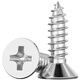 Tianzhuo Hardware 304 stainless steel cross countersunk head self-tapping screws flat head wood screws extended screws M1M2M3M3.5M4M5M6 M4*35 20 pieces
