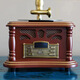 HUIYIZHIYIN retro gramophone speaker all-in-one music player large speaker high-end small audio ornaments vinyl record player red walnut rechargeable non-rotating turntable free U disk