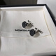 Montblanc Montblanc Montblanc Class Series Black Achate Steel Herrenmanschettenknöpfe reine schwarze Klasse Manschettenknöpfe