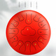 WEIKASI Ethereal Drum Adult 12-inch Steel Tongue Drum Forget-Word Drum Fanyin Drum Drummer Drum Children's Percussion Instrument Upgraded Carbon Steel-12-inch 11-tone Cinnabar Red
