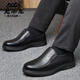 Zapatos de cuero de automóvil clásicos para hombres zapatos de anciano de cuero genuino de cuero transpirable para hombres Soft Sole sin deslizamiento de mediana edad y ancianos Men Business Casual Poot Cover Daddy Zapatos WK9901 Negro (zapatos individuales para cuatro temporadas) 40