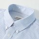 George White Men's Business Shirt Long Sleeve Pure Cotton No-Iron Shirt Formal Stripes Casual Slim Blue Stripes 39