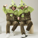 Jóvenes palabras de amor Pajamas en otoño e invierno, además de terciopelo engrosado para niñas, adolescentes, terciopelo de coral con capucha de ropa para el hogar de invierno ypf3895 dinosaurio macho XL (130-155Jin [Jin iguala 0.5 kg])