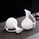 Bi Fang utensils Japanese sake pot ceramic white wine pot three liang Dehua mutton fat jade porcelain half Jin Jin is equal to 0.5 kg liquor dispenser pure white half moon pot (about 260ml)