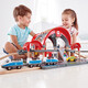Hape Deutschland Hape Bahngleis Spielzeug Holzbaubaubaugruppe Set Multifunktion Kinderzug Spielzeug Luxus-Bahnhof E3725