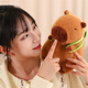 Beishangxing Kapibala Doll Capybara Puppen Geburtstag Geschenk für Frauen Plüschspielzeug Rag -Puppen -Männer Rucksackschildkröte 23 cm