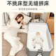 Aluminum Alloy Crib Removable Splicing Large Bed Folding Multi-function Newborn Baby Diaper Table Cradle Baby Bed 2 [Promotional Model - Steel Pipe - Ordinary Pad] Gray + Memory